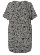 Dorothy Perkins Dp Curve Grey Floral Checked Tunic