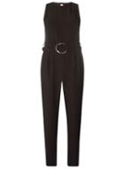 Dorothy Perkins Black Crepe D-ring Jumpsuit