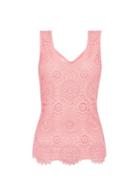 Dorothy Perkins Neon Pink Guipure Lace Vest
