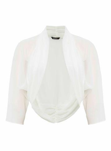 Dorothy Perkins *roman Originals Ivory Chiffon Bolero