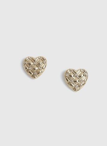 Dorothy Perkins Gold Weaved Rhinestone Earrings