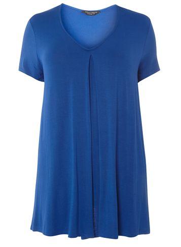 Dorothy Perkins Dp Curve Cobalt Front Pleat T-shirt