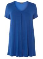 Dorothy Perkins Dp Curve Cobalt Front Pleat T-shirt