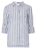 Dorothy Perkins Navy Wide Striped Shirt
