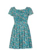 Dorothy Perkins *tenki Turquoise Floral Skater Dress