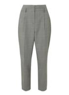 Dorothy Perkins Grey Check Side Striped Tapered Trousers