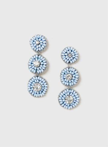 Dorothy Perkins Blue Beaded Drop Earrings
