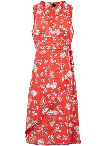 Dorothy Perkins *izabel London Red Floral Print Tie Side Skater Dress