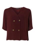 Dorothy Perkins Wine Red Double Breasted Wrap Top