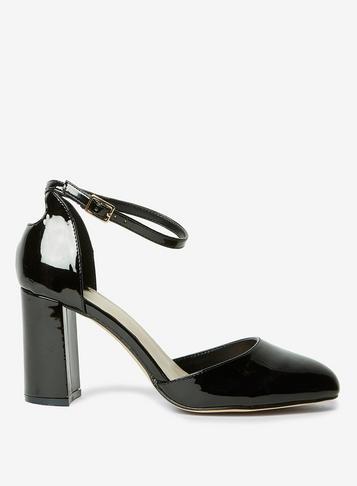 Dorothy Perkins Wide Fit Black Deena Court Shoes