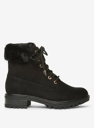 Dorothy Perkins Black 'malmo' Hiker Boots