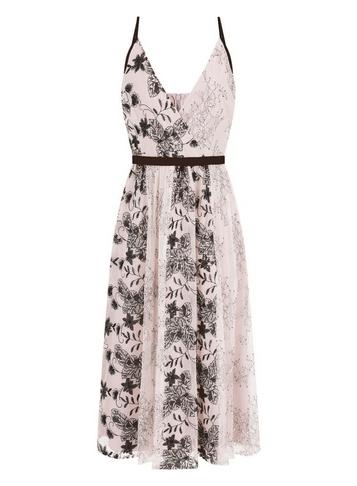 *little Mistress Mink Lace Sequin Midi Dress
