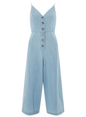 Dorothy Perkins Light Blue Button Down Jumpsuit