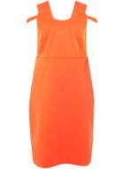 Dorothy Perkins *dp Curve Orange Scuba Bardot Pencil Dress