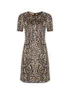 Dorothy Perkins Multi Colour Leopard Print Suedette Shift Dress