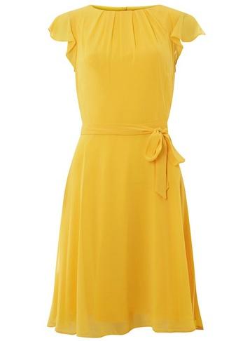 Dorothy Perkins *billie & Blossom Ochre Angel Sleeve Skater Dress