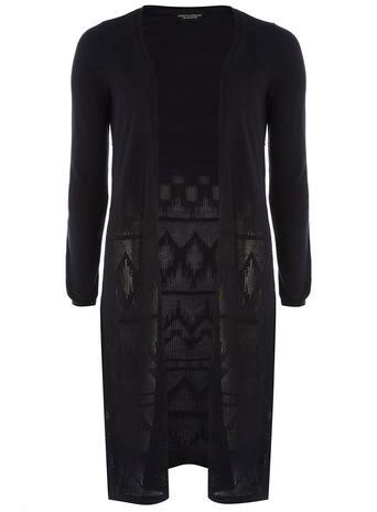 Dorothy Perkins Navy Longline Pointelle Cardigan
