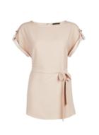 Dorothy Perkins Champagne Tie Waist T-shirt