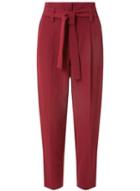 Dorothy Perkins Claret Belted Tapered Trousers