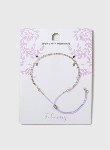 Dorothy Perkins February Birthstone Bracelet