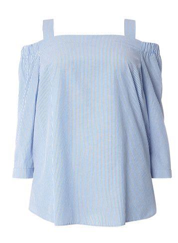 Dorothy Perkins Dp Curve Stripe Cold Shoulder Top