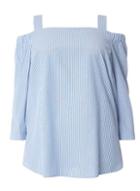 Dorothy Perkins Dp Curve Stripe Cold Shoulder Top