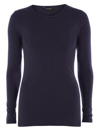 Dorothy Perkins Navy Longsleeved Crew Top