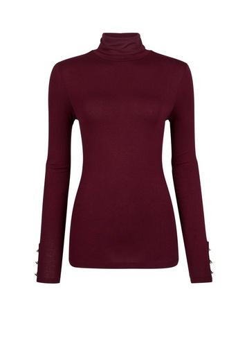 Dorothy Perkins Berry Plain Roll Neck Top