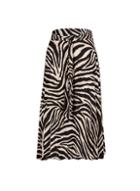 Dorothy Perkins Petite Multi Colour Zebra Print Pleated Midi Skirt