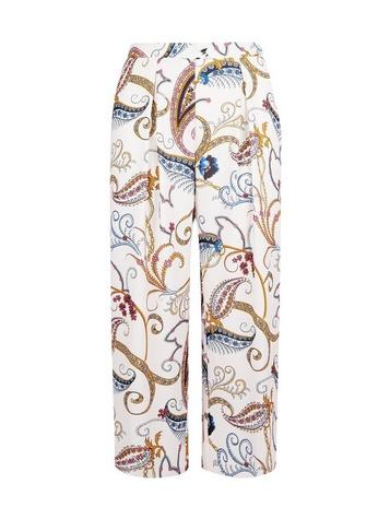 Dorothy Perkins *dp Curve White Paisley Print Palazzo Trousers