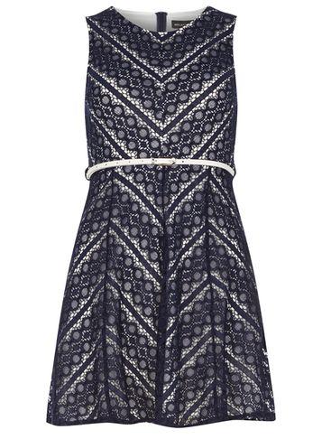 Dorothy Perkins *mela Navy Print Lace Dress