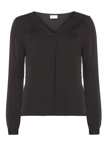 Dorothy Perkins *vila Black V-neck Blouse