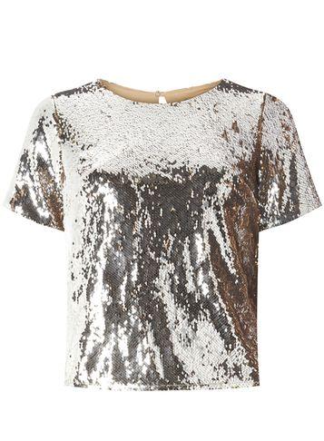 Dorothy Perkins Petite All Over Sequin Top