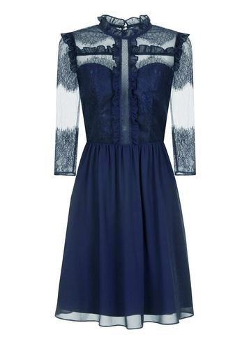 *chi Chi London Navy Lace Midi Dress