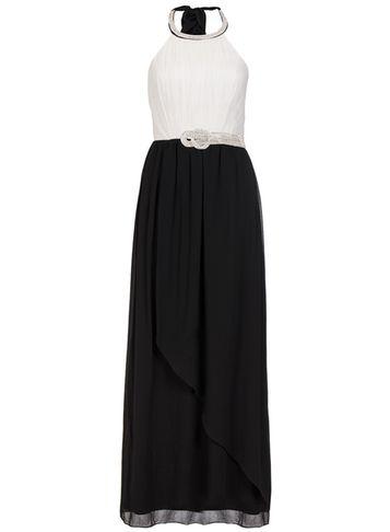 Dorothy Perkins *quiz Cream Diamante Neck Maxi Dress