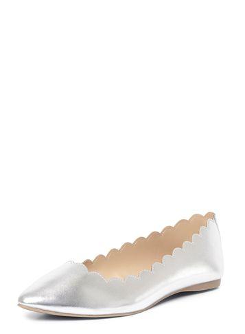 Dorothy Perkins Silver 'pacha' Scalloped Pumps