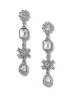 Dorothy Perkins Silver Look Crystal Stone Drop Earrings