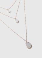 Dorothy Perkins Silver Glitter Layer Necklace