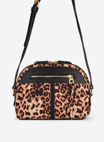 Dorothy Perkins Multi Colour Leopard Print Zip Front Cross Body Bag
