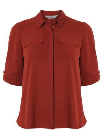 Dorothy Perkins Petite Rust Pocket Shirt