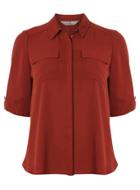 Dorothy Perkins Petite Rust Pocket Shirt
