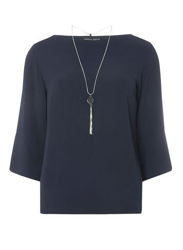 Dorothy Perkins Navy Chain Top
