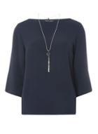 Dorothy Perkins Navy Chain Top