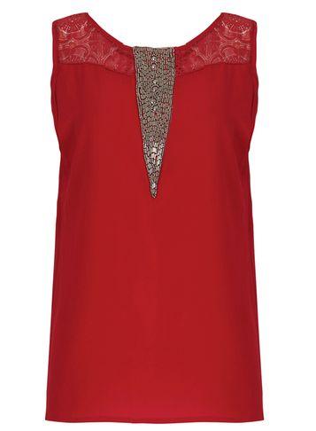 Dorothy Perkins *tenki Maroon Embroidered Top