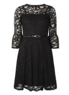 Dorothy Perkins Black Lace Fit And Flare Dress