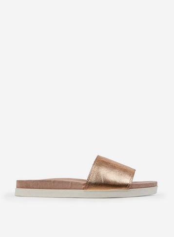 Dorothy Perkins Rose Gold Comfort Flat Mules