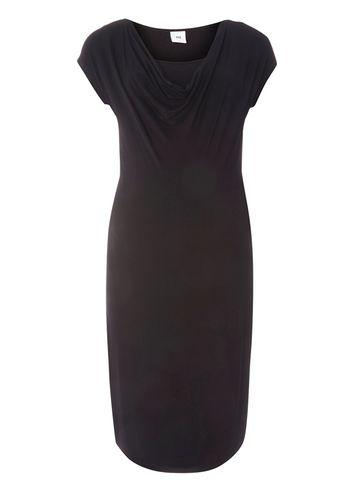 Dorothy Perkins *mamalicious Black Short Sleeve Cowl Neck Dress