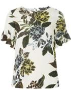 Dorothy Perkins Ivory Tropical Floral Print Top