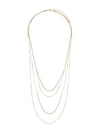 Dorothy Perkins Gold Fine Multirow Necklace