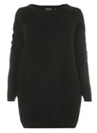 Dorothy Perkins Dp Curve Black Lace Detail Shoulder Jumper